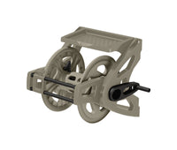 Suncast Slide Trak Taupe Resin Retractable Wall Mounted Hose Reel 175 ft. Capacity