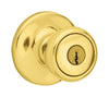 Kwikset Mobile Home Polished Brass Entry Knobs 1-3/4 in.