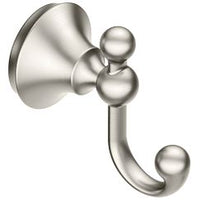 BRUSHED NICKEL DOUBLE ROBE HOOK