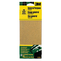 3M 9 in. L x 3-2/3 in. W 100 Grit Aluminum Oxide Sandpaper 6 pk (Pack of 10)