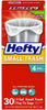 Hefty White Plastic Small Flap Tie Closure 18 L in. Trash Bags 4 gal. Capacity