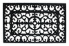 J & M Home Fashions 30 in. L X 18 in. W Black Wrought Iron Rubber Door Mat