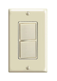 Leviton Decora 15 amps Single Pole Rocker Switch Ivory 1 pk