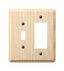 Amerelle Contemporary Unfinished Beige 2 gang Wood Decorator/Toggle Wall Plate 1 pk