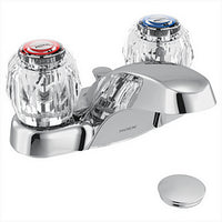 Chrome two-handle bathroom faucet