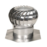 Air Vent Air Hawk 21.3 in. H x 14 in. Dia. Mill Aluminum Turbine and Base