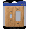 Amerelle Contemporary Brown 2 gang Wood Decorator/Toggle Wall Plate 1 pk