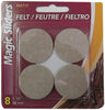 Magic Sliders Felt Self Adhesive Protective Pads Oatmeal Round 1-1/2 in. W X 1-1/2 in. L (Pack of 6)