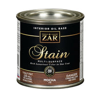 ZAR Semi-Transparent Semi-Gloss Mocha Oil Wood Stain 1/2 pt. (Pack of 6)