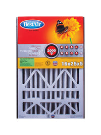 BestAir 16 in. W x 25 in. H x 5 in. D 11 MERV Pleated Air Filter (Pack of 3)