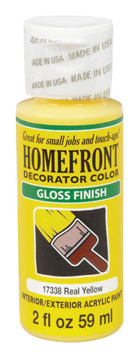 Homefront Gloss Real Yellow Hobby Paint 2 oz. (Pack of 3)