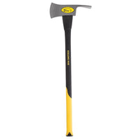 Collins Black/Yellow Double Bit Head Landscaping/Pulaski Axe 3.5 lbs. with 34 in. Fiberglass Handle