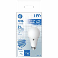 GE A19 E26 (Medium) LED Garage Door Bulb Soft White 100 Watt Equivalence 1 pk