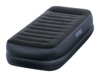 Intex Black/Blue Twin Air Mattress 16-1/2 H x 39 W x 75 D in. with Pump