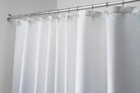 iDesign 54 in. H X 78 in. W White Carlton Shower Curtain Polyester