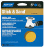 Norton Stick & Sand 5 in. Aluminum Oxide Adhesive A250/A290/H290 Sanding Disc 80 Grit Coarse 5 pk