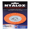 Dico NYALOX 3 in. Medium Crimped Mandrel Mounted Wheel Brush Nylon 2500 rpm 1 pc