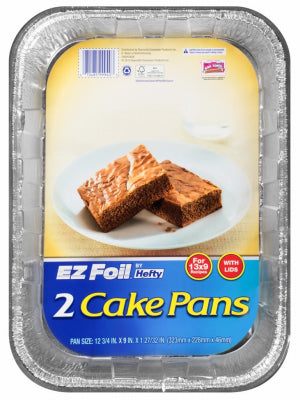 Hefty EZ Foil 9 in. W x 13 in. L Cake Pan 2 EA (Pack of 9)