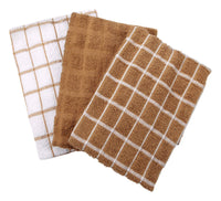 Ritz Mocha Cotton Kitchen Towel 3 pk (Pack of 3)