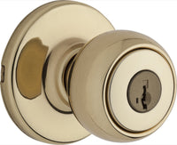 Weiser Beverly Polished Brass Entry Lockset ANSI/BHMA Grade 3 1-3/4 in.