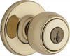 Weiser Beverly Polished Brass Entry Lockset ANSI/BHMA Grade 3 1-3/4 in.