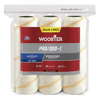 Wooster Pro/Doo-Z Fabric 1/2 in. x 9 in. W Regular Paint Roller Cover 3 pk