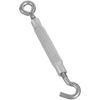 Turnbuckle, Hook & Eye, Stainless Steel, 1/4 x 7-1/2-In. (Pack of 5)