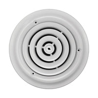 Tru Aire 6 in. H X 6 in. W Powder Coat White Steel Ceiling Diffuser