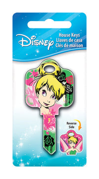 Hillman Disney Brass Multicolored Fairy Single Sided House Blank Key for Schlage Locks (Pack of 5)