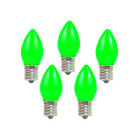 Holiday Bright Lights Incandescent C7 Green 25 ct Replacement Christmas Light Bulbs 0.08 ft.