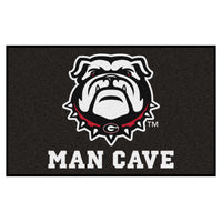 University of Georgia Black Man Cave Rug - 5ft. x 8 ft.