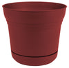 Bloem 12.75 in. H X 14 in. W Plastic Saturn Planter Burnt Red