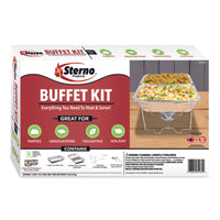 Sterno 20.88 in. W X 3.25 in. L Buffet Set Silver 8 pc