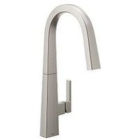 Spot resist stainless one-handle high arc pulldown kitchen faucet