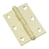 National Hardware 2.06 in. W X 3 in. L Brass Gold Steel Cabinet Hinge (Pack of 5)