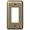 Amerelle Devon Brushed Brass 1 gang Stamped Steel Decorator Wall Plate 1 pk