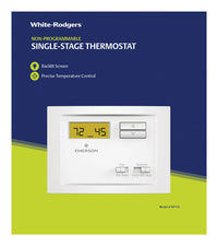 White Rodgers Heating and Cooling Push Buttons Single Pole Thermostat