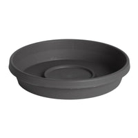 Bloem Terra 13 in. D Resin Tray Charcoal