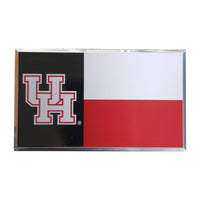 University of Houston State Flag Aluminum Emblem