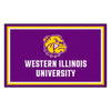 Western Illinois University 4ft. x 6ft. Plush Area Rug