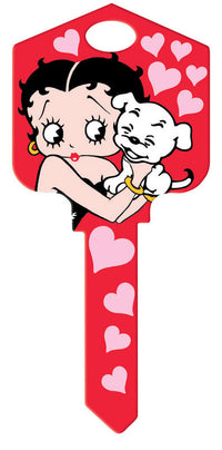 Howard Keys Betty Boop Betty Boop Pals Forever House/Office Key Blank Single sided For Kwikset and Titan Locks (Pack of 5)