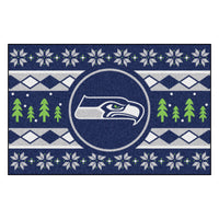 NFL - Seattle Seahawks Holiday Sweater Rug - 19in. x 30in.