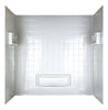 ASB Distinction 60 in. H X 60 in. W X 32 in. L White Bathtub Wall