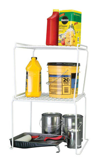 Grayline 15-1/2 in. H X 17-1/2 in. W X 17-1/2 in. L PE Coated White Stackable Shelf