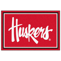 University of Nebraska Script 5ft. x 8 ft. Plush Area Rug