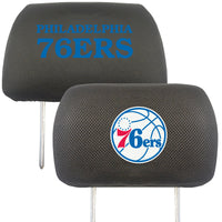 NBA - Philadelphia 76ers Embroidered Head Rest Cover Set - 2 Pieces