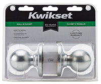 Kwikset 92001-517 Satin Chrome Polo Knob Passage Set