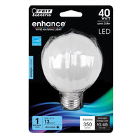 Feit LED Filament G25 E26 (Medium) LED Bulb Daylight 40 Watt Equivalence 1 pk