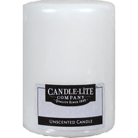 Candle-Lite White No Scent Pillar Candle 4 in. H (Pack of 12)