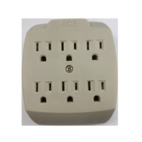 Projex Grounded 6 outlets Adapter 1 pk